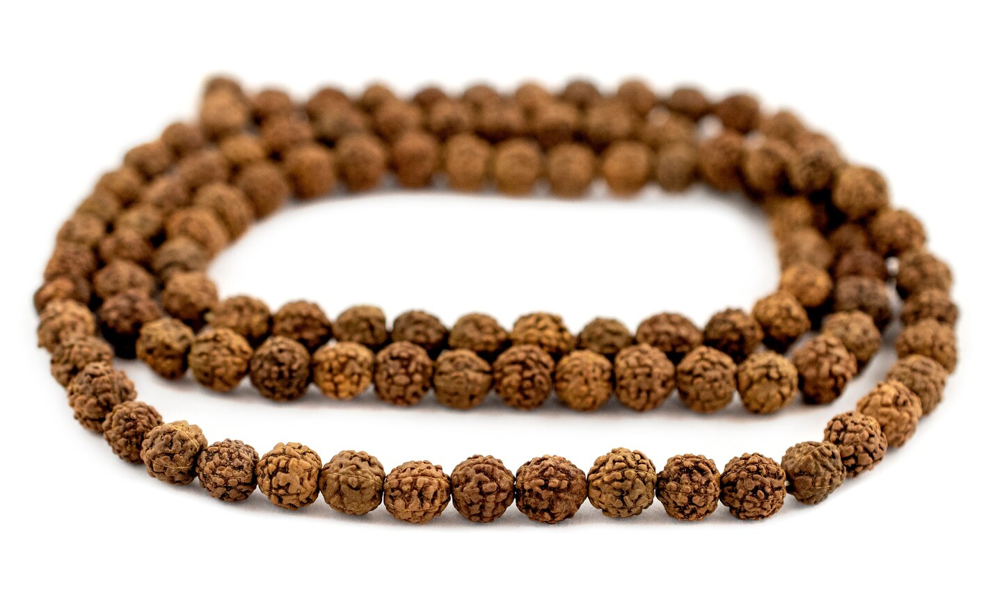 6mm Rudraksha Mala Beads - 108 Authentic Nepali Prayer Rosary Beads - The Bead Chest