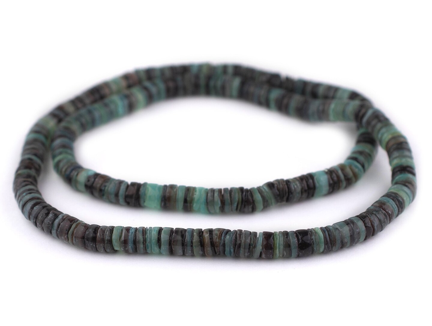 TheBeadChest Mint Green Natural Shell Heishi Beads (8mm)