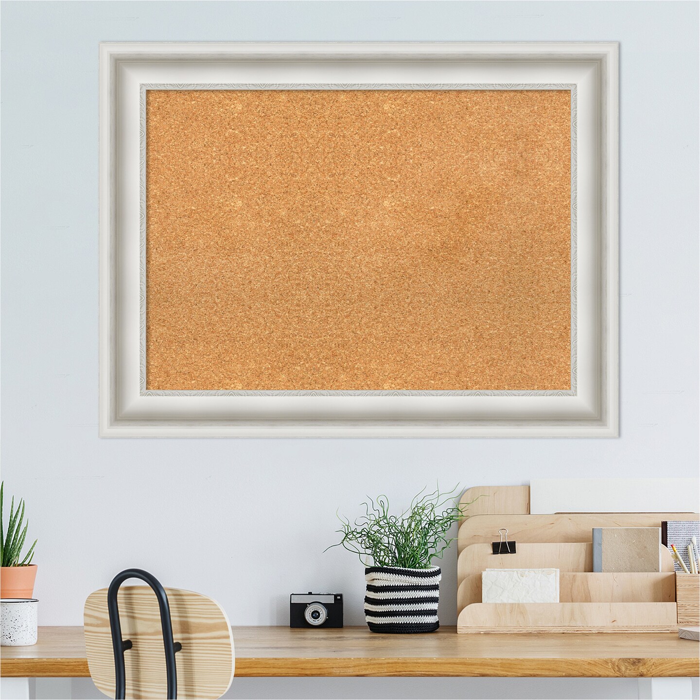 Parlor Framed Corkboard, Natural Cork
