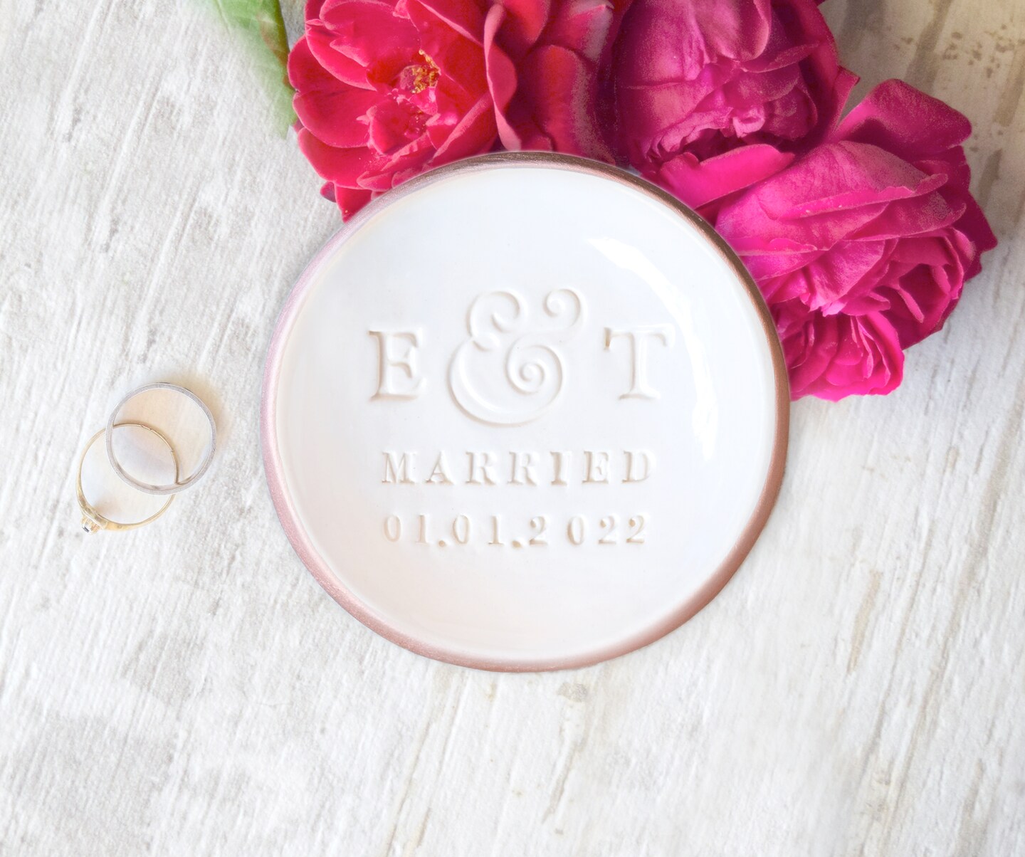 thumbnail image 2 of Personalized Pottery Ring Dish 2 of 9