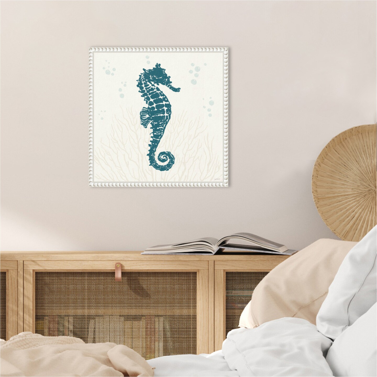 Seaside Style II Blue by Anne Tavoletti Framed Canvas Wall Art