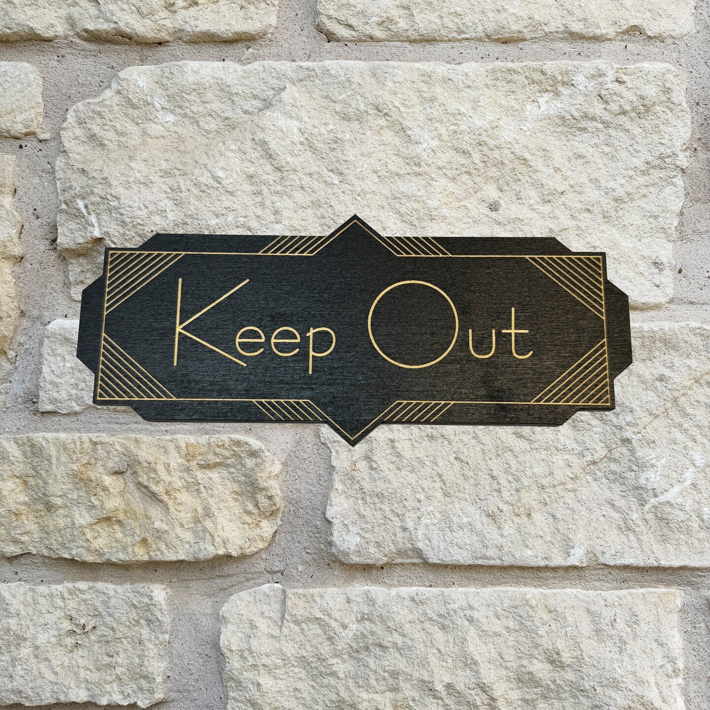 Keep Out - BLACK Sign 4x8