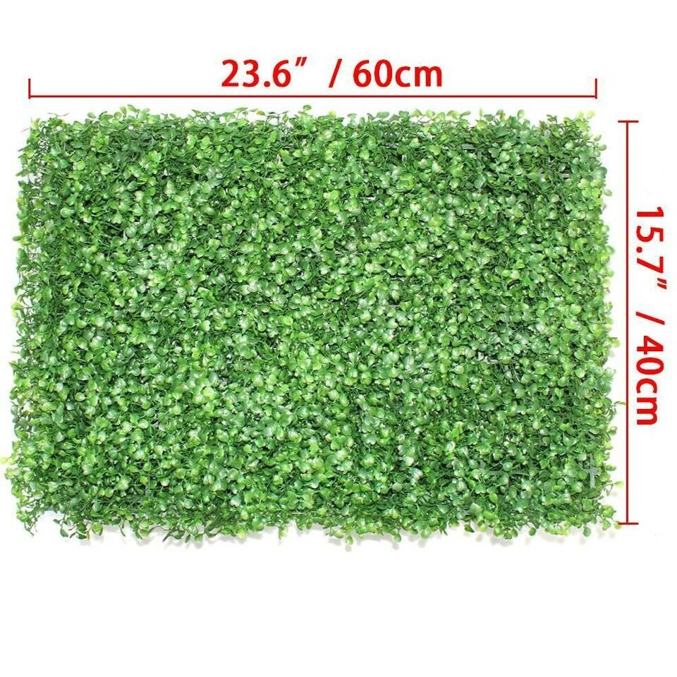 12PcsArtificial Hedge Mat Fence Fake Plant Grass Wall Garden Panels
