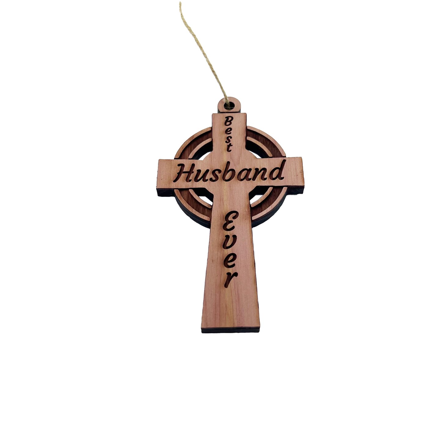 Best Husband Ever Celtic Cross - Cedar Ornament Best Husband Ever Celtic Cross - Cedar Ornament