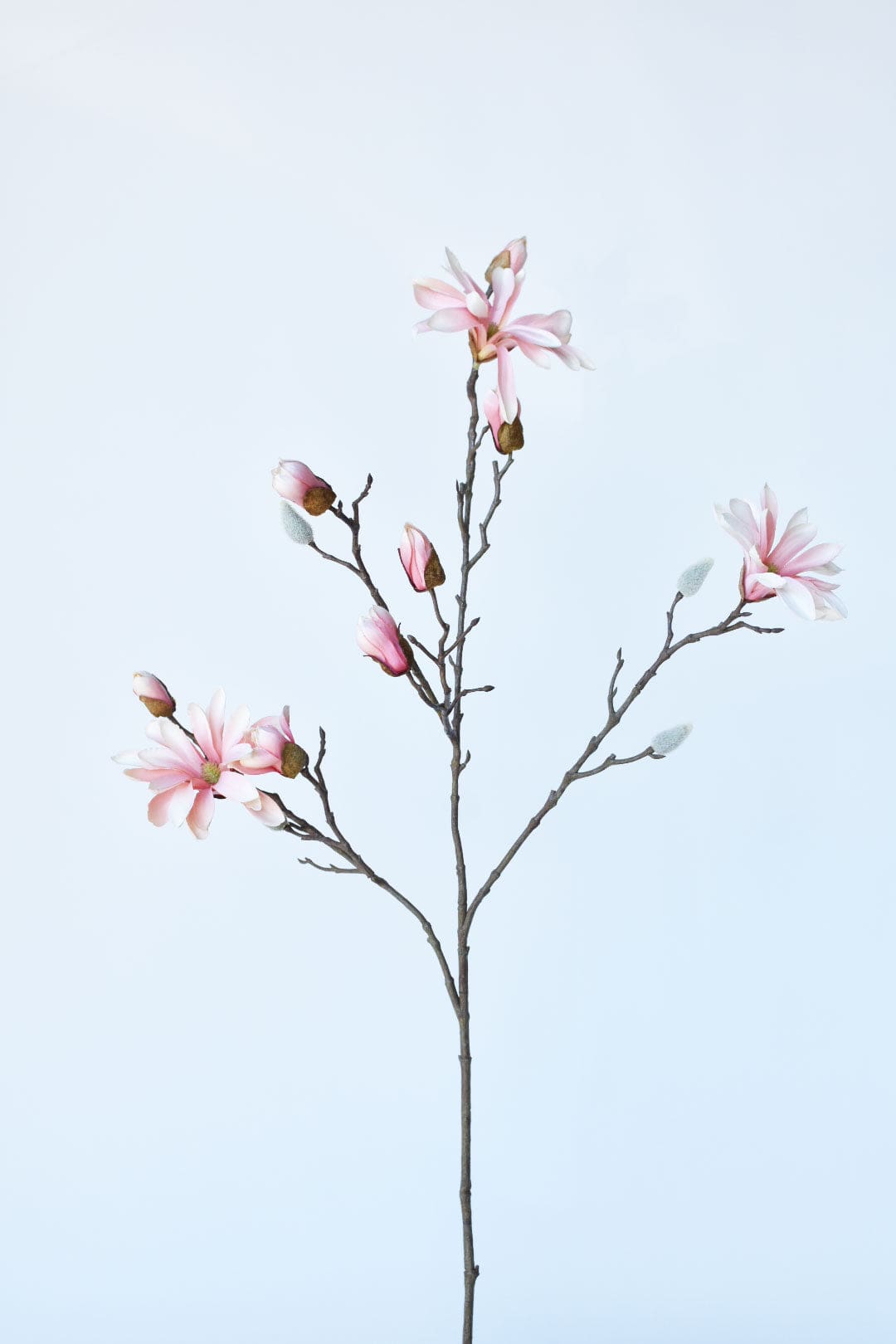 35&#x22; Faux Muted Pink Japanese Magnolia Bud Branch