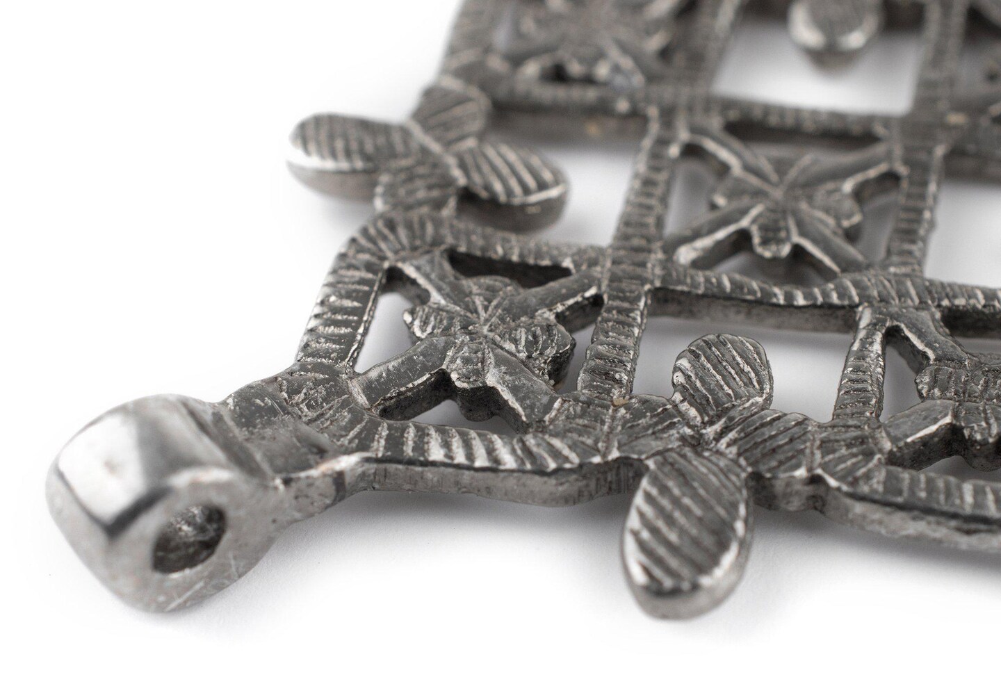 Silver Ethiopian Coptic Cross Pendant, African Abyssinian Design, Orthodox Christian Pendant for Jewelry, The Bead Chest