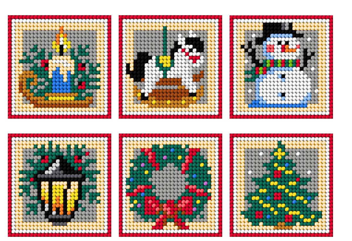 Christmas coasters Counted Cross-Stitch Kit