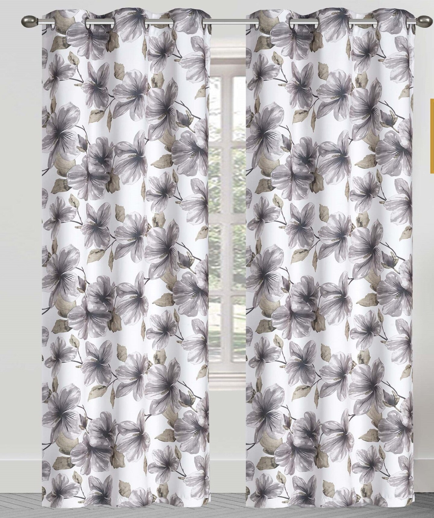 Margaret Joseph Floral Grommet Blackout Curtain Panels (Set of 2)