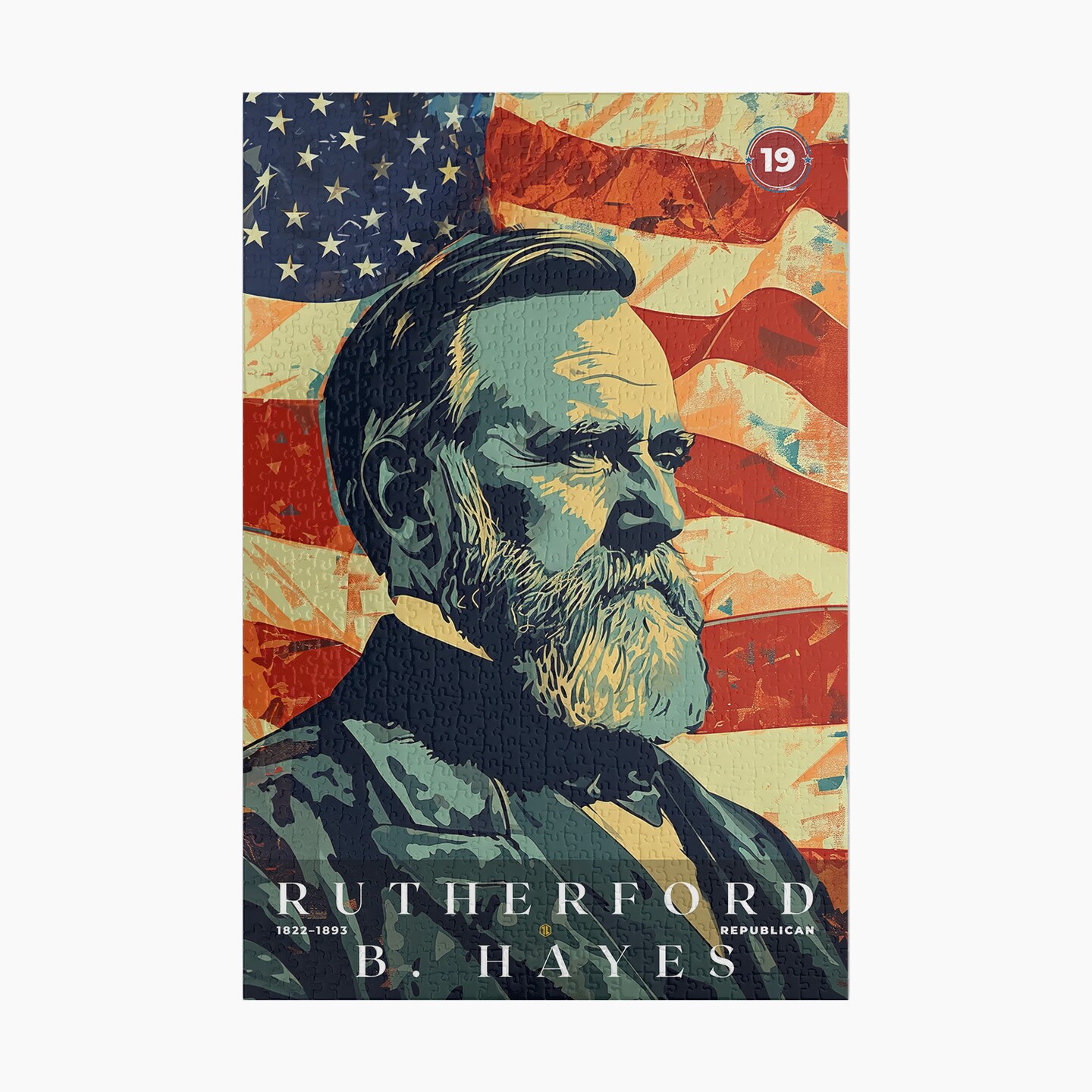 Rutherford B. Hayes Jigsaw Puzzle, Family Game, Holiday Gift | S5