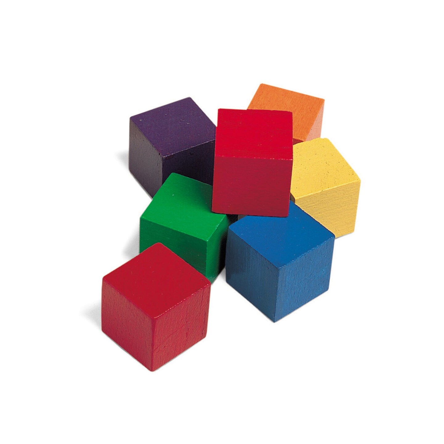1&#x22; Wooden Color Cube, Set of 102