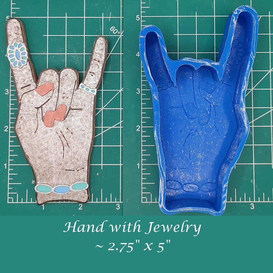 Hand With Jewelry Silicone Freshie Mold Michaels