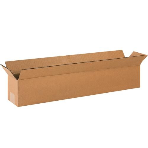 MyBoxSupply 24 x 4 x 4&#x22; Long Corrugated Boxes, 25 Per Bundle