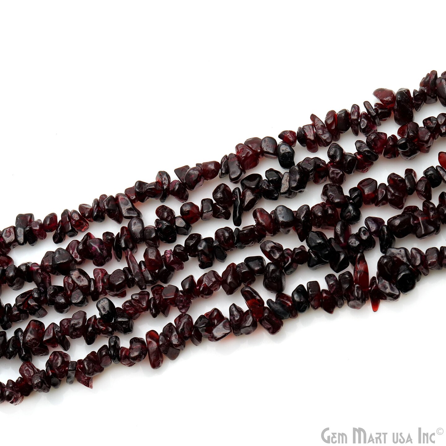 Garnet Chip Beads 34 Inch Natural Chip Strands Drilled Strung Nugget Beads 7 10mm Polished GemMartUSA CHGT 70004