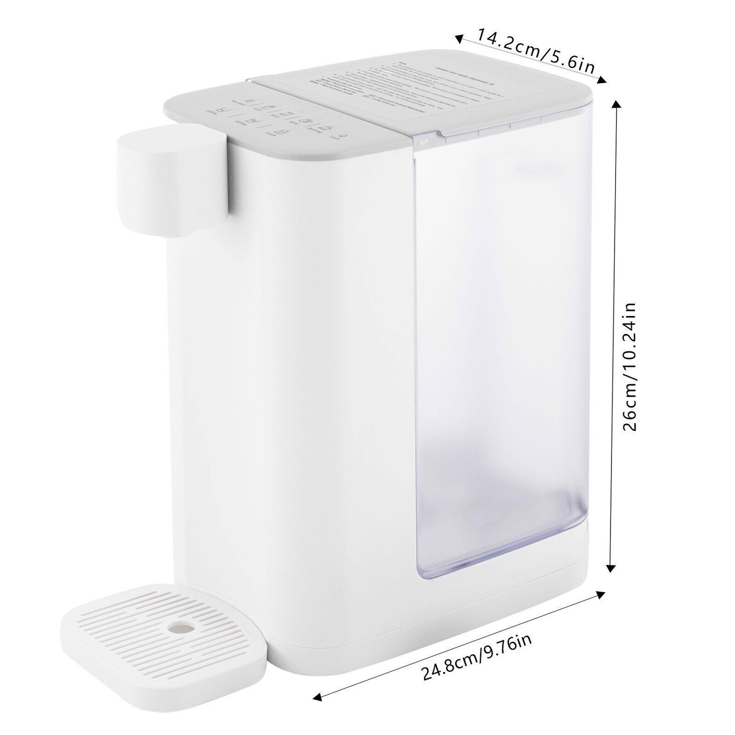 Kitcheniva 1600W Electric Instant Hot Water Dispenser With Temperature Control 3L / 102Oz