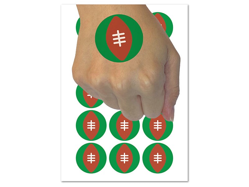 Football Icon Temporary Tattoo Water Resistant Fake Body Art Set Collection (1 Sheet)