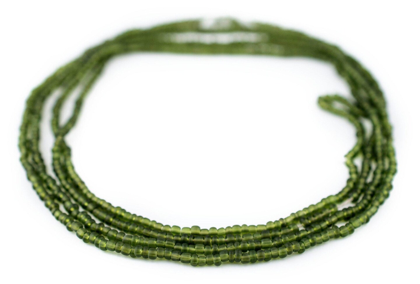 TheBeadChest Forest Green Matte Glass Seed Beads (3mm) - 24 inch Strand of Quality Glass Beads