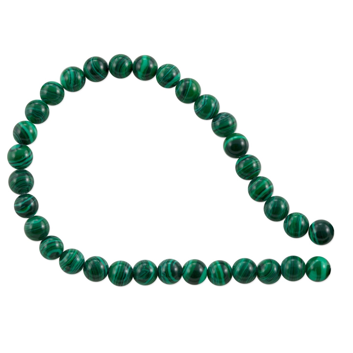 VALUED Synthetic Malachite Round Beads 4mm (15&#x22; Strand)