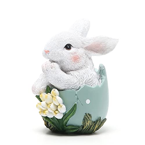 Hodao Easter Bunny Decorations Spring Home Decor Bunny Figurines(Resurrection Protein Rabbit 2pcs)