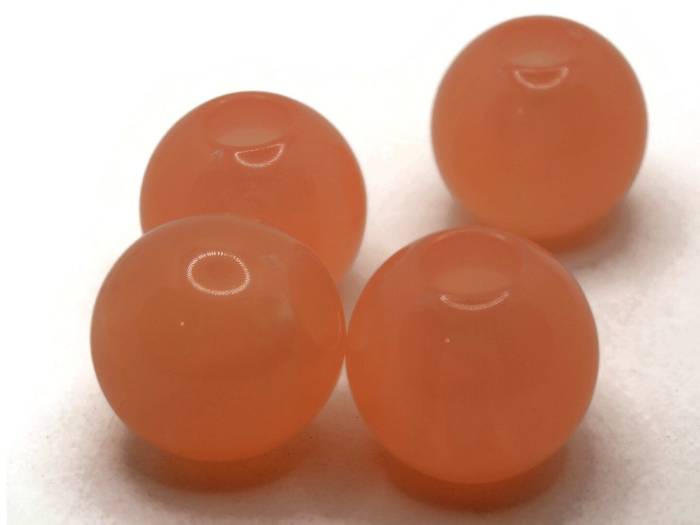 4 28mm Pink Large Hole Round Acrylic Plastic Ball Beads