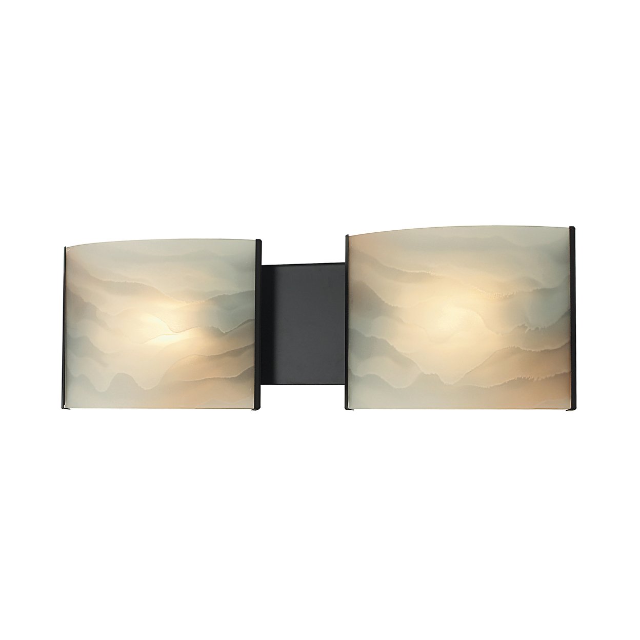 Pannelli 19 Wide 2-Light Vanity Light - Oil Rubbed Bronze