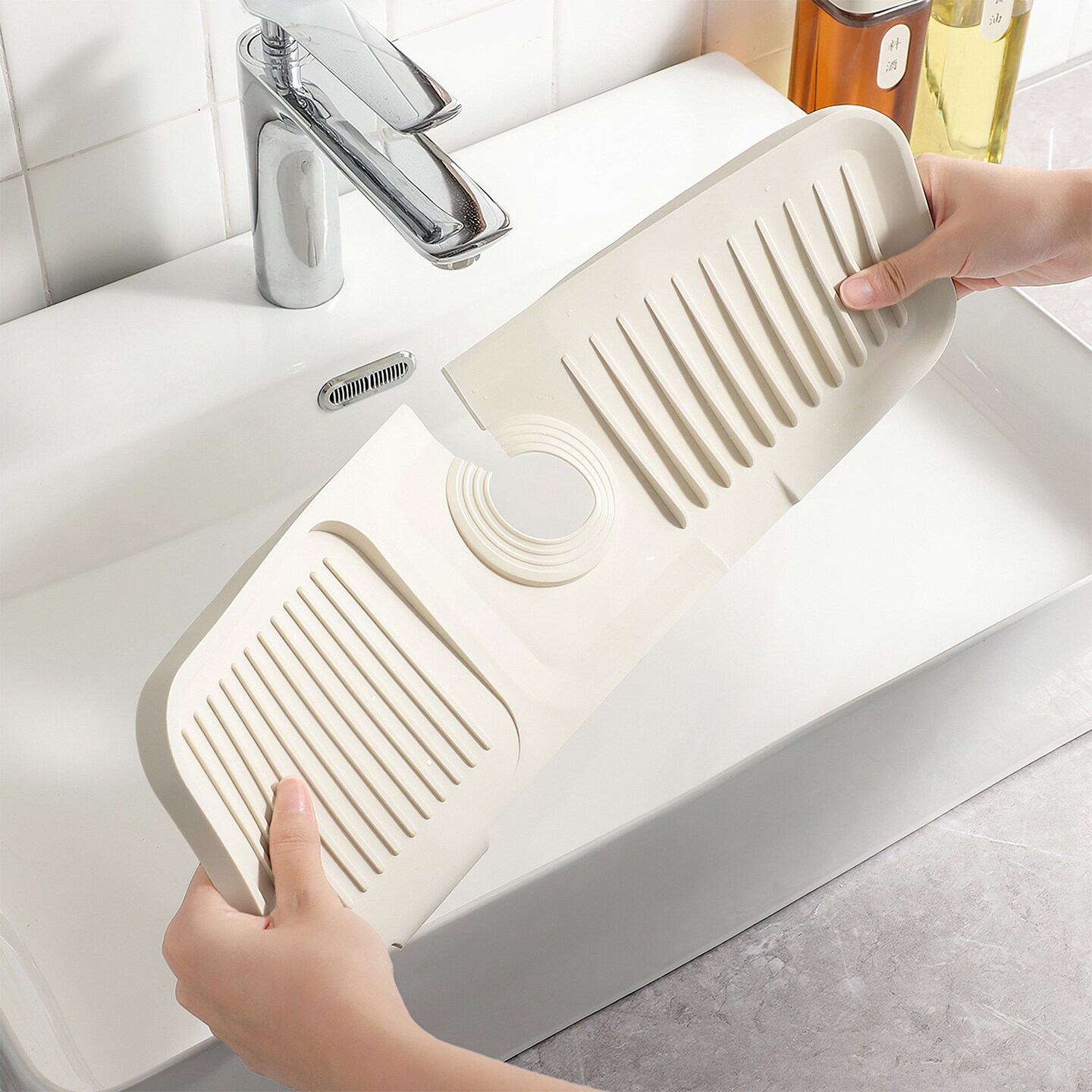 Flexible Silicone Sink Drying Mat | Organize Kitchen with Style
