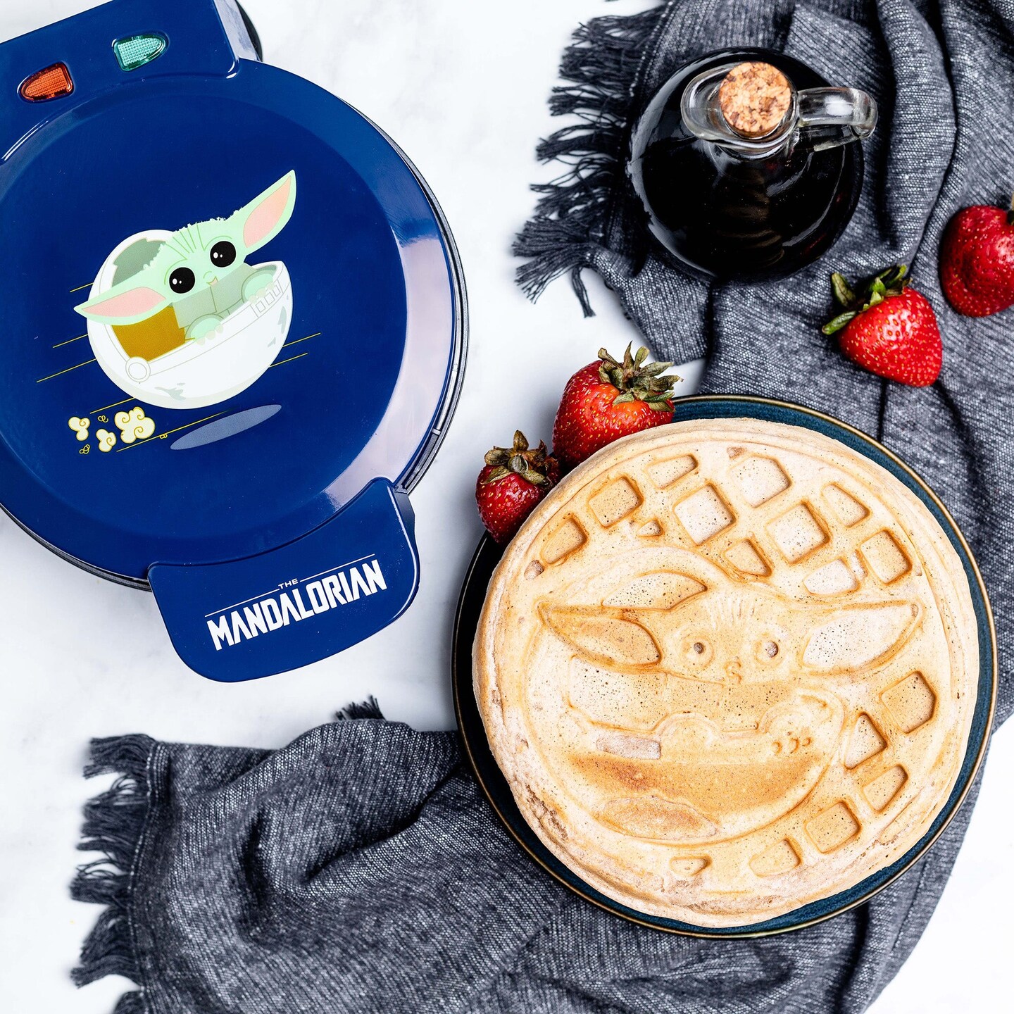 Uncanny Brands Star Wars The Mandalorian The Child Waffle Maker