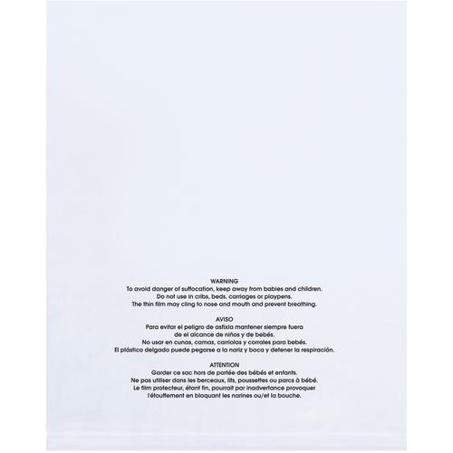 MyBoxSupply 12 x 18&#x22; - 2 Mil (100 Pack) Flat Suffocation Warning Poly Bags, 100 Per Case
