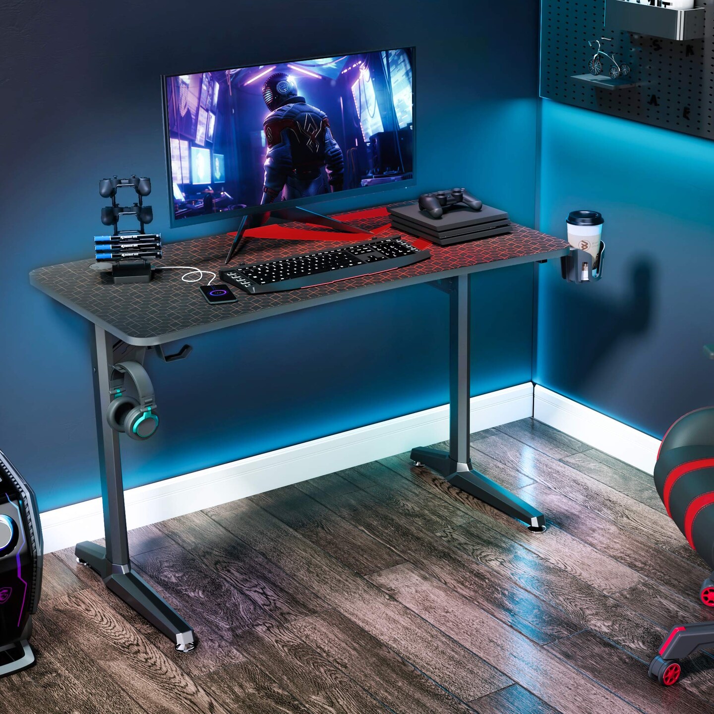 Eureka Ergonomic 47x23 Curved Shaped Gaming Desk