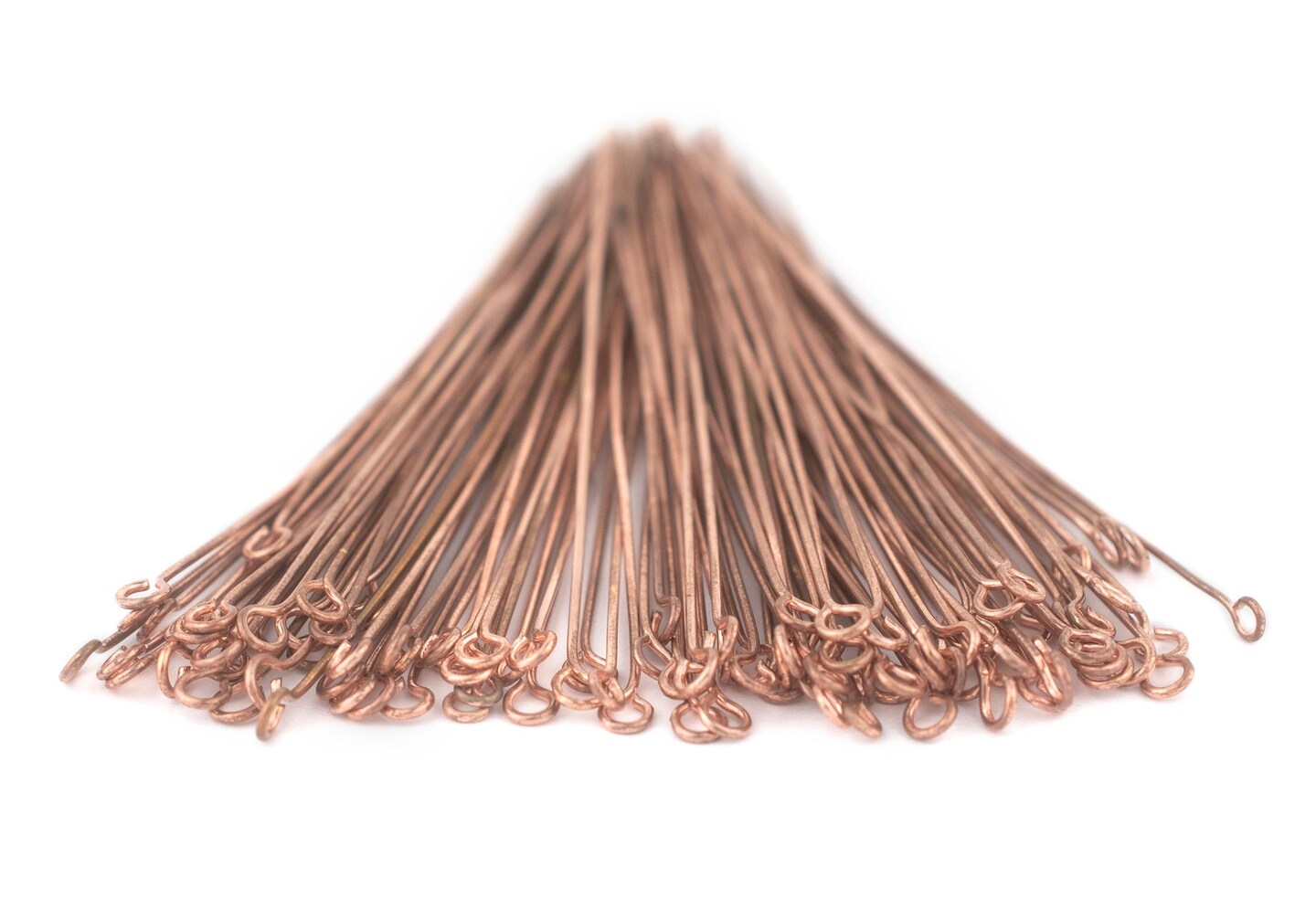 TheBeadChest Copper 21 Gauge 3 Inch Eye Pins (Approx 100 pieces)