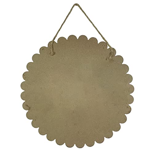 Spring Decorations Hello Spring Wall Sign 3D Fabric Flowers Wall Plaque Rustic Farmhouse Wooden Decoration Round Vintage Hanging Signs Gift for Kitchen Living Dinning Room Bedroom 12" x 12"