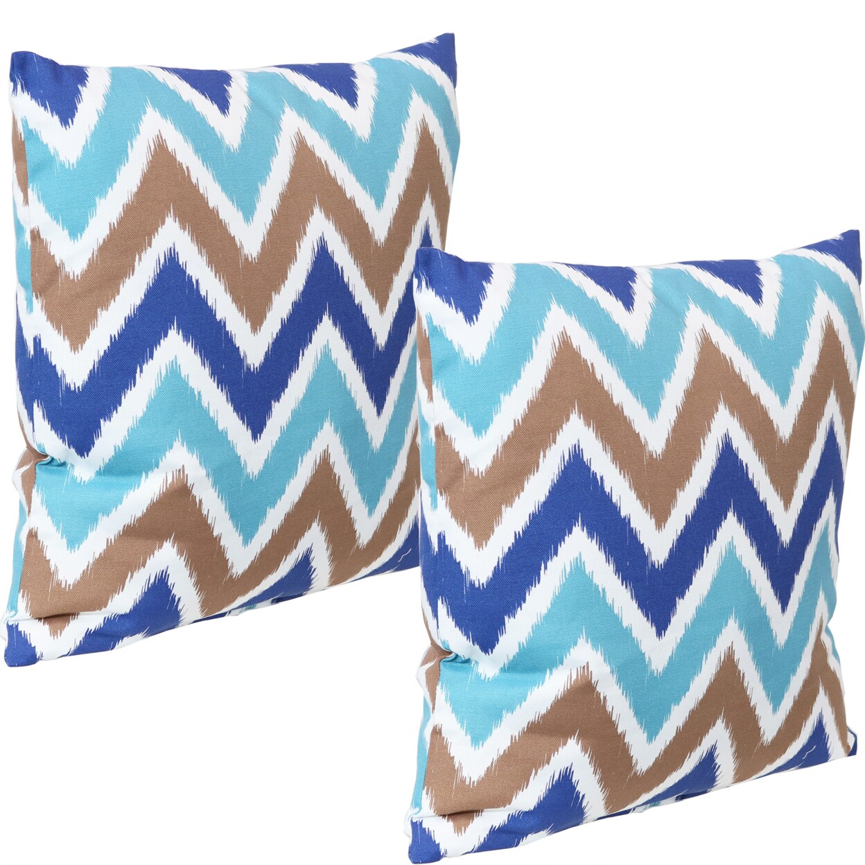 2 Pack Indoor Outdoor Throw Pillows Chevron Bliss Patio Backyard Porch 17X17