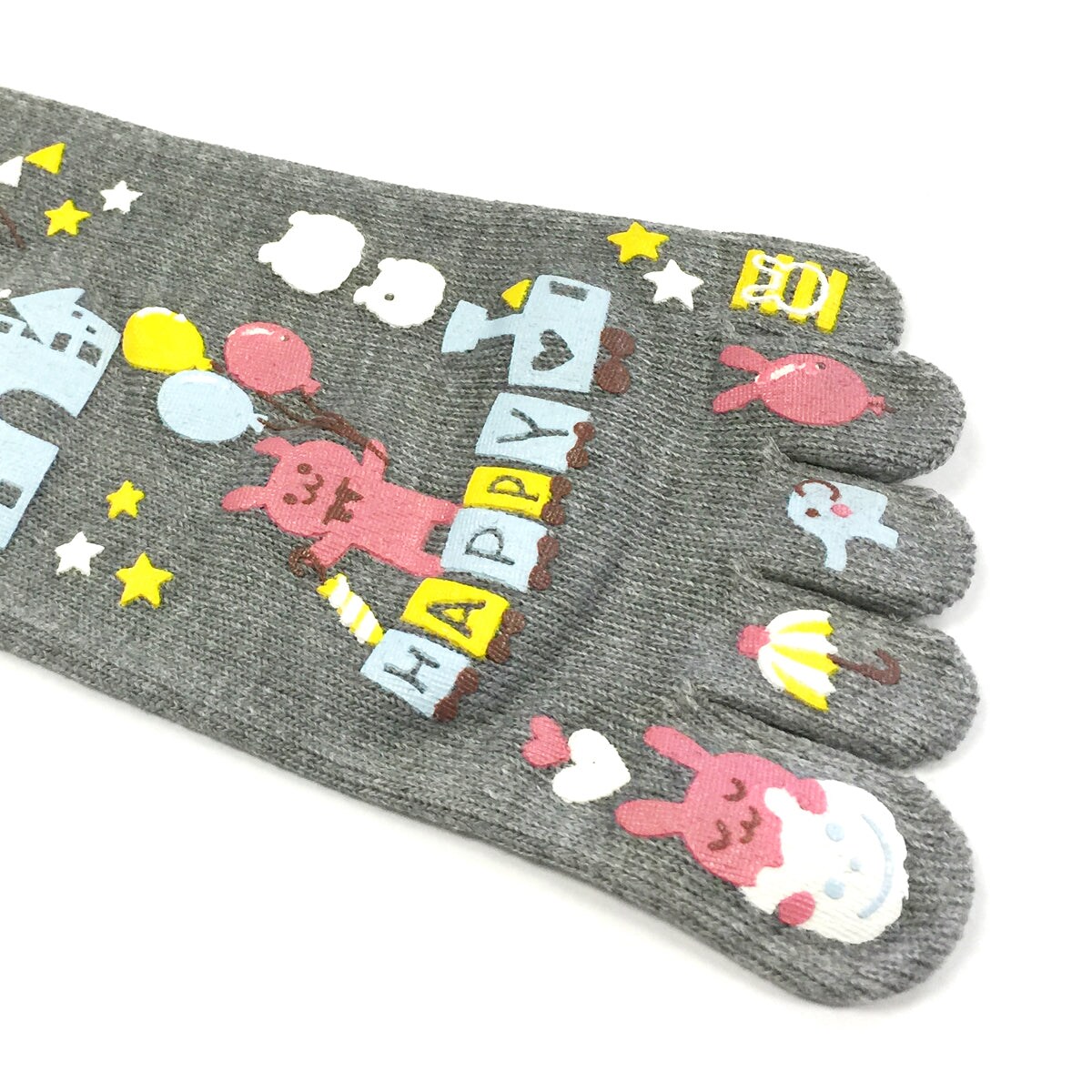 Wrapables Amusement Park Cartoon Socks Five Toe Socks (Set of 3)