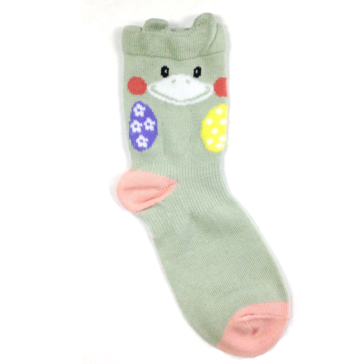 Wrapables Peek A Boo Animal Toddler Socks Set of 3, Duck (XL)