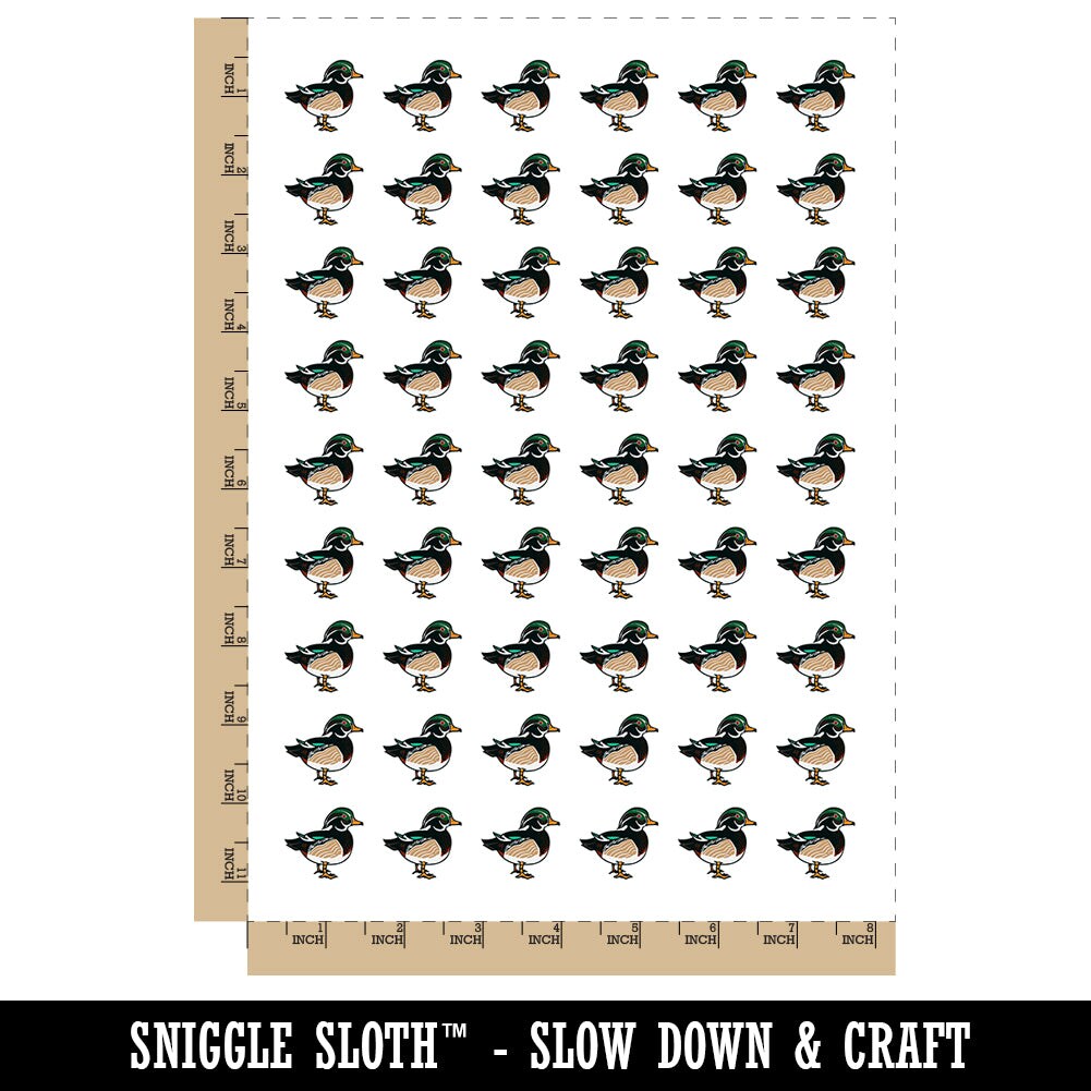 Elegant Wood Duck Temporary Tattoo Water Resistant Fake Body Art Set Collection (1 Sheet)