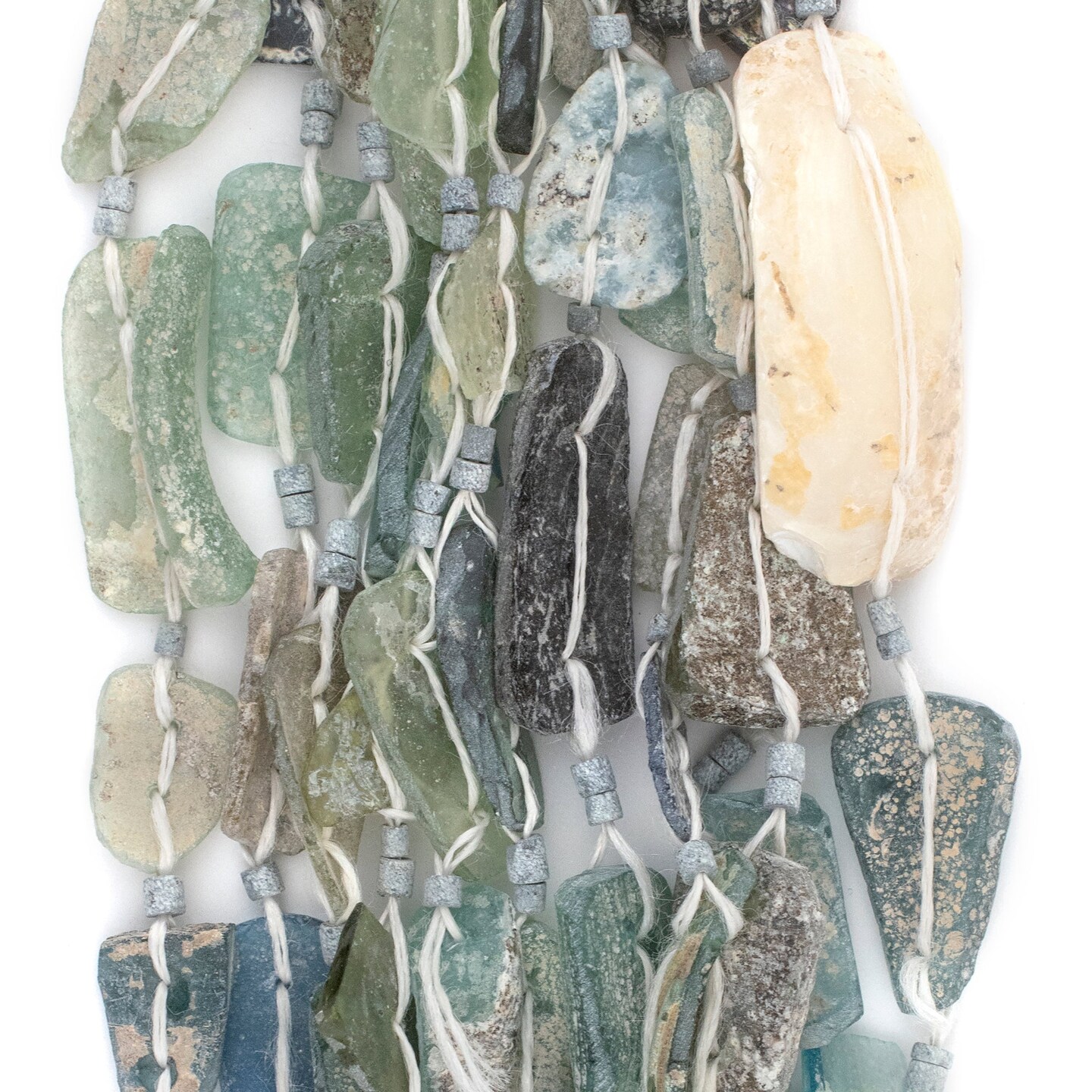 Flat Medley Roman Glass Beads, Genuine Glass Found in Afghanistan, Matte Glass Beads for Jewelry Making, The Bead Chest