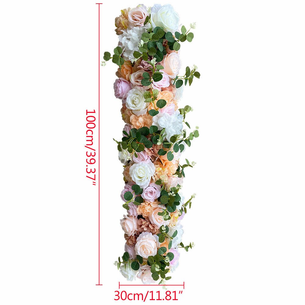Kitcheniva Artificial Rose Flower Hydrangea Panel Backdrop Decor