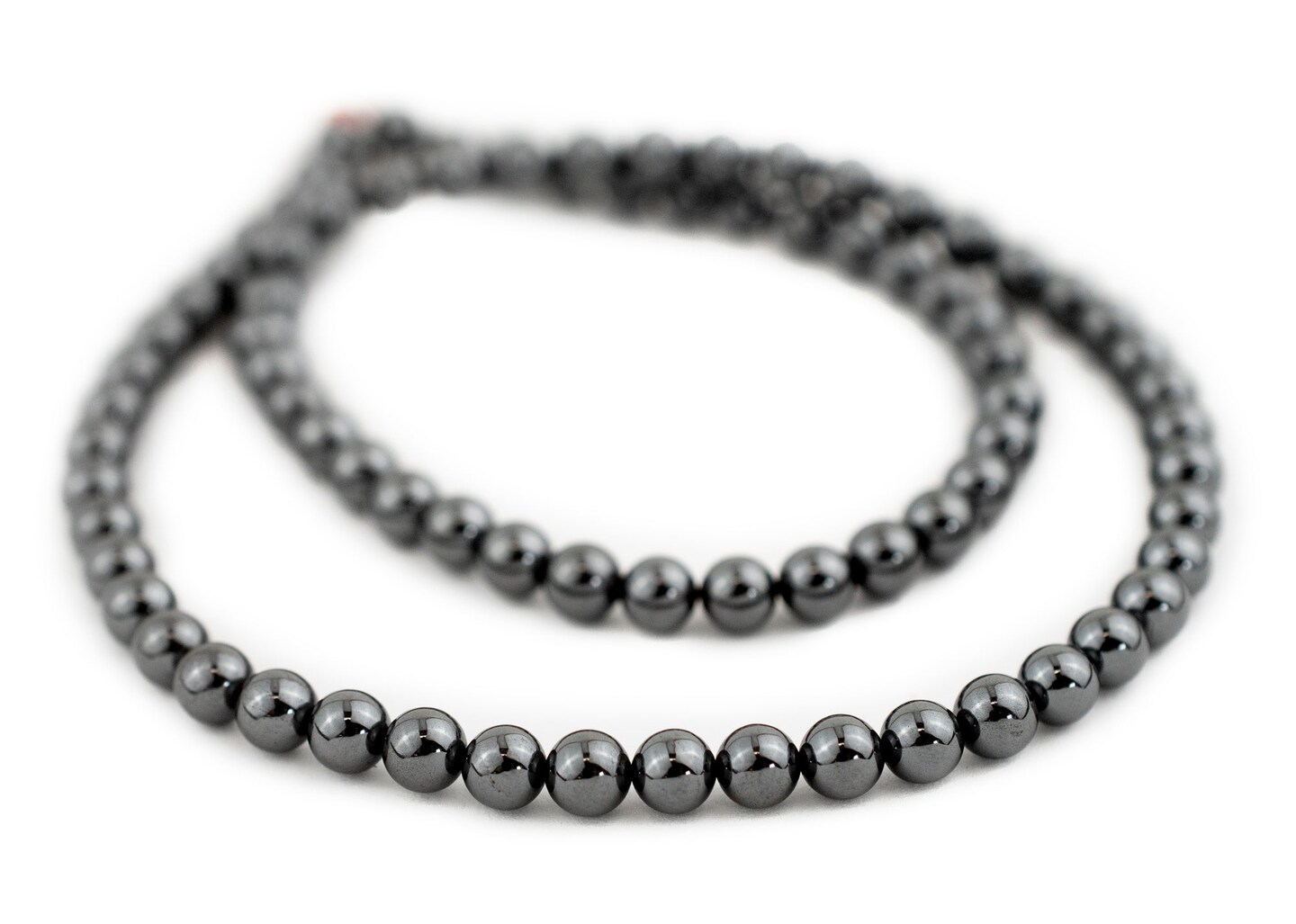 TheBeadChest Round Non-Magnetic Hematite Beads (5mm)