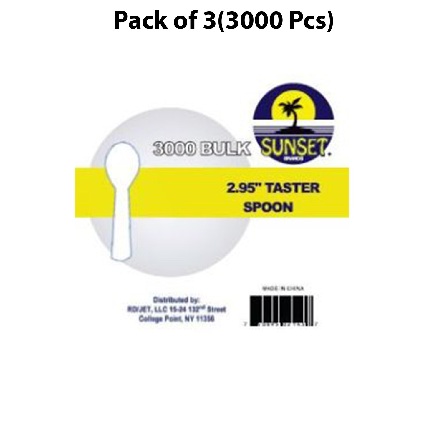 White Plastic Taster Spoons- 3&#x22; | Perfect for any meal from soup to dessert | MINA&#xAE;