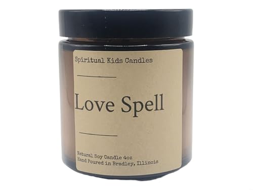 Love Spell Candle 4oz Hand Poured with All Natural Soy Wax and Fragrant/ Essential Oils! | Birthday Gift | Christmas Gift | Floral Candle | Dried Flowers