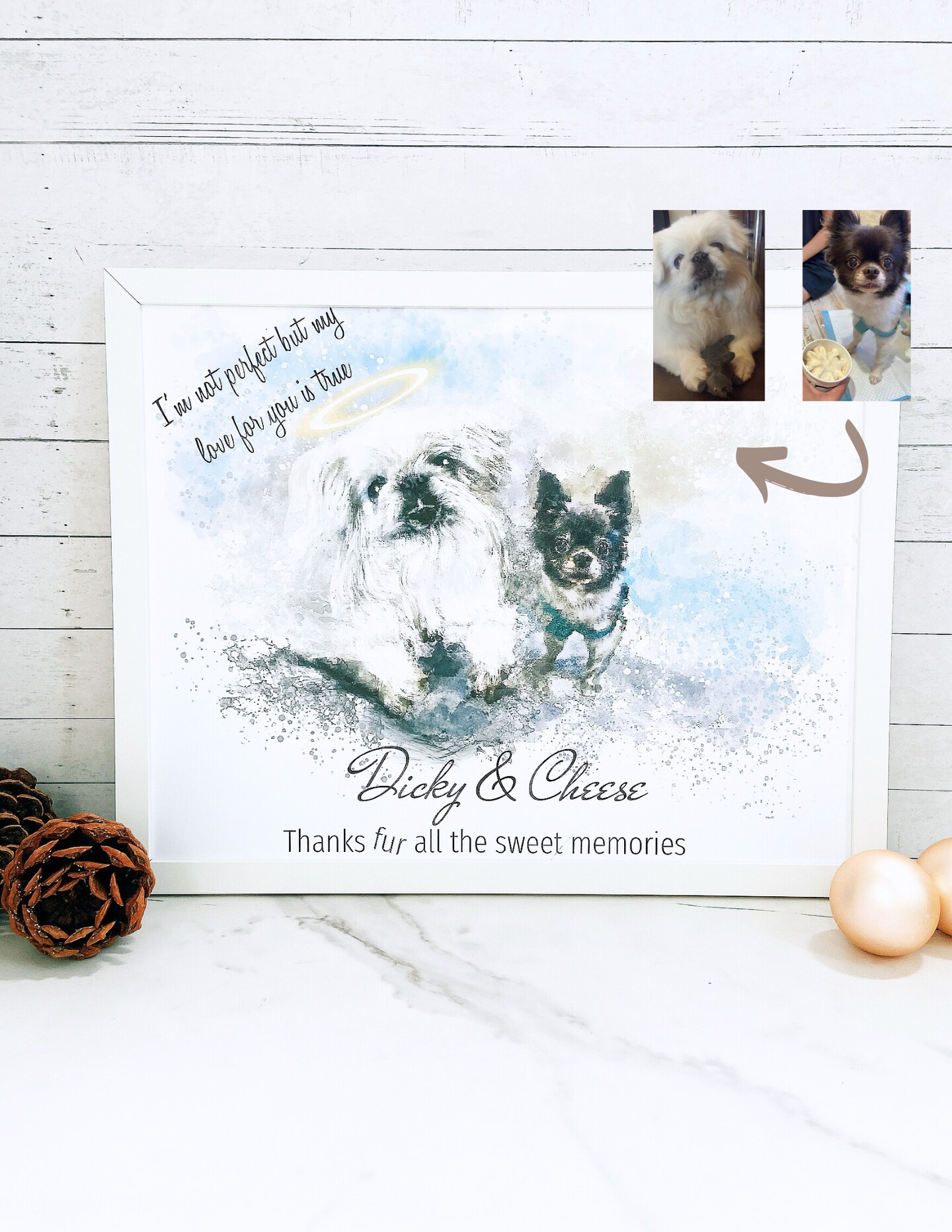 Pet Memorial Gift Dog Memorial Painting Custom Cat Painting
