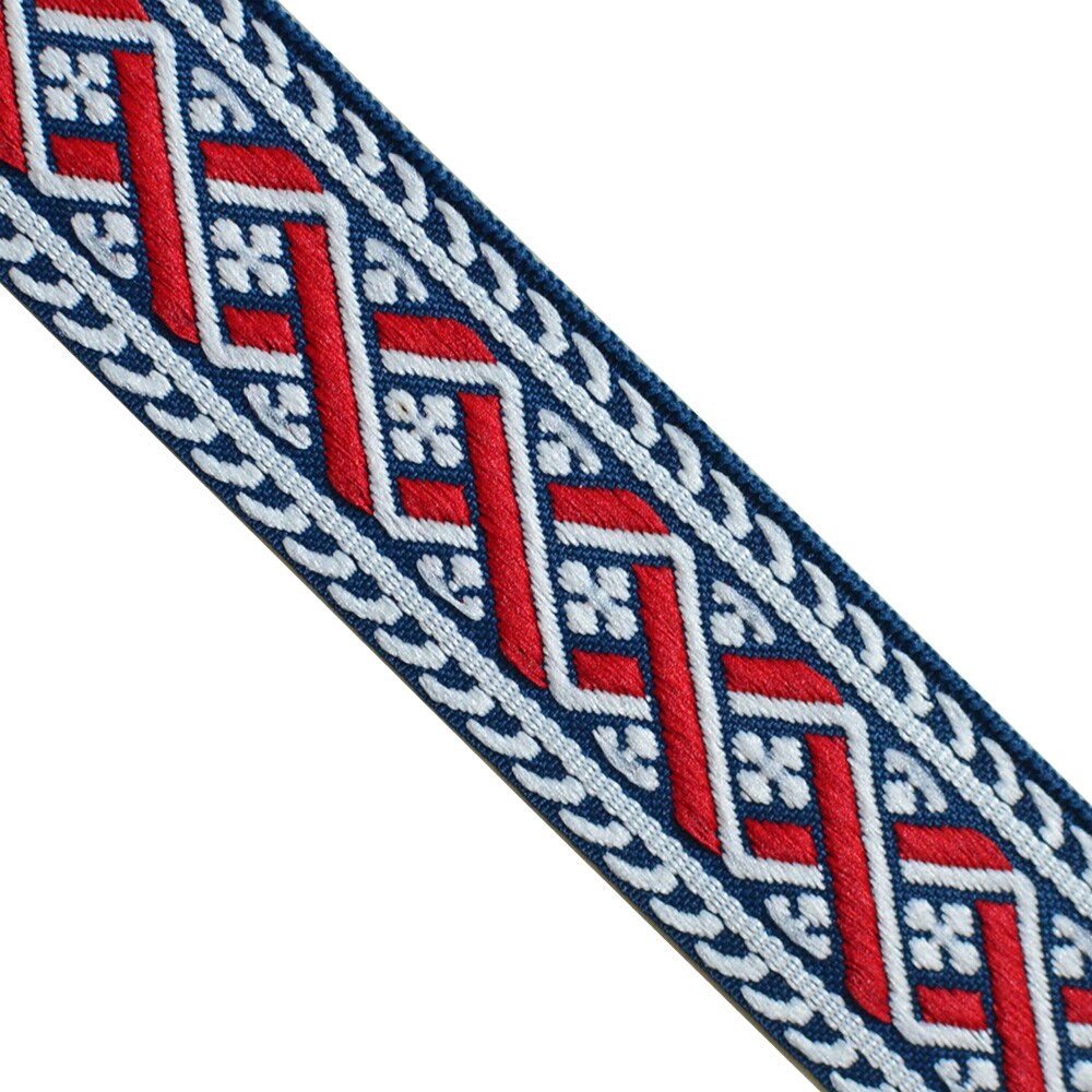 Designer&#x27;s Shop Jacquard woven Ethnic ribbon trim, 1-1/4&#x22; (32 mm) 5 yards