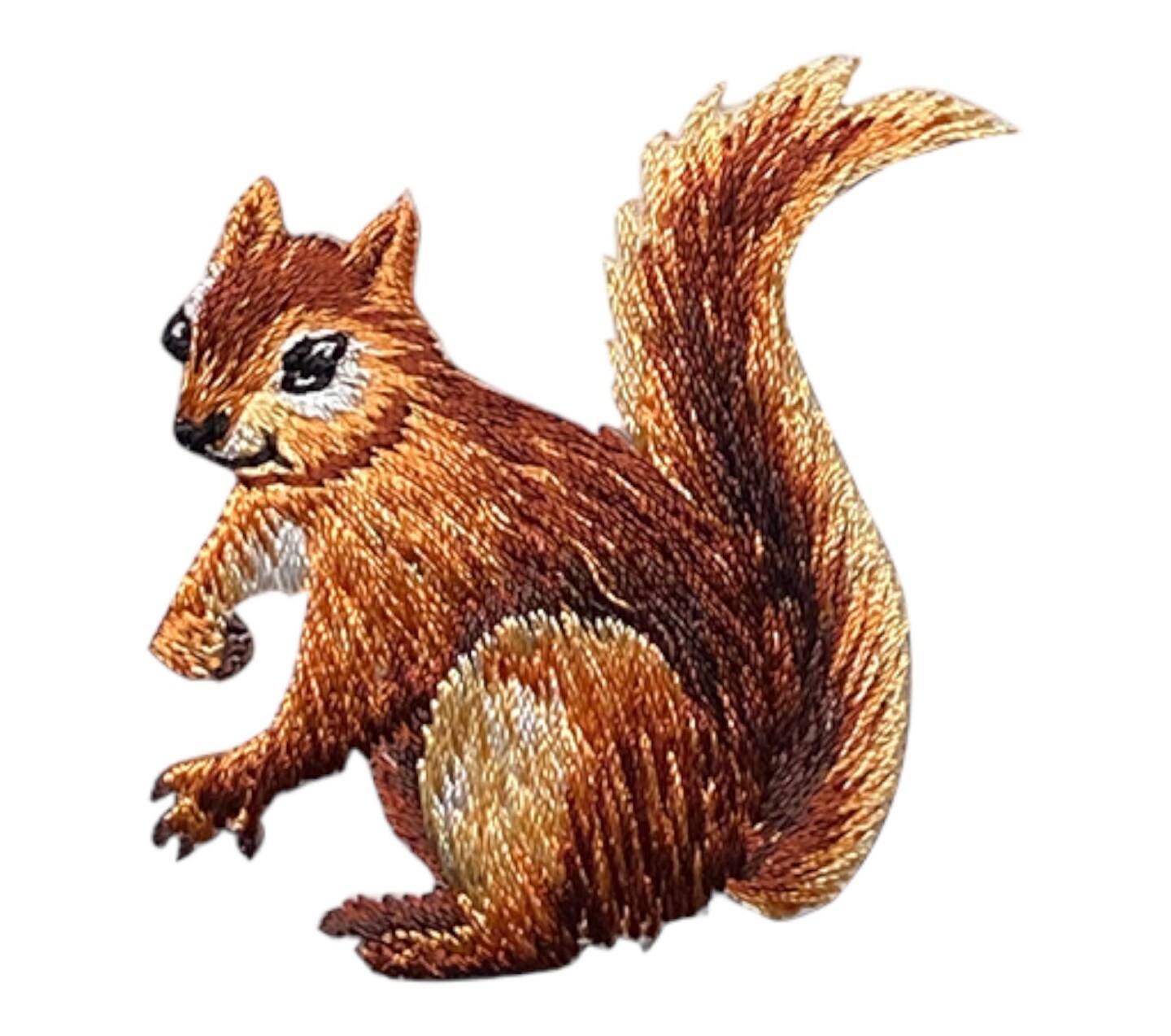 Squirrel, Realistic Animals, Embroidered, Iron on Patch