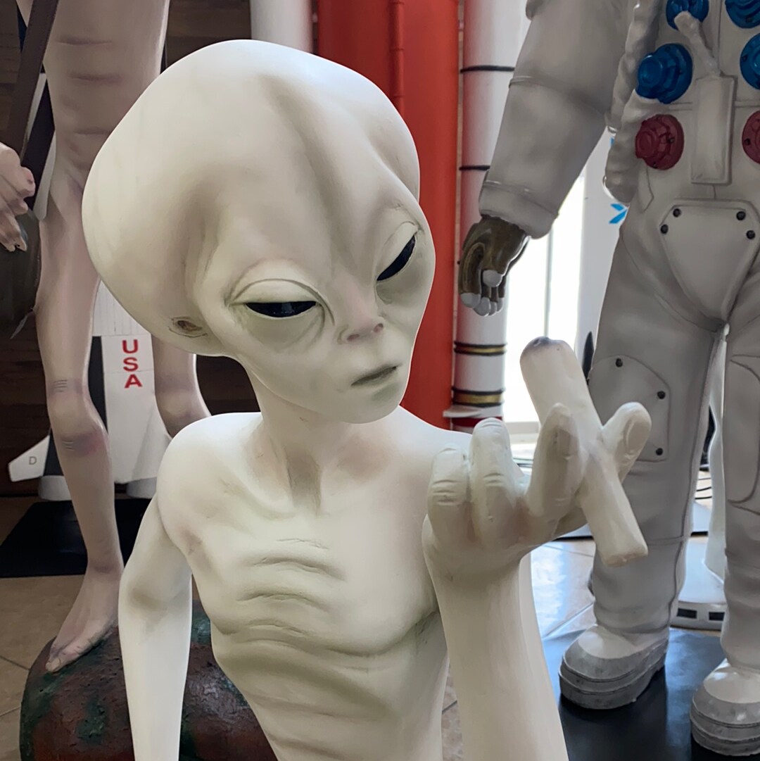 Alien With Cigar Life Size Statue