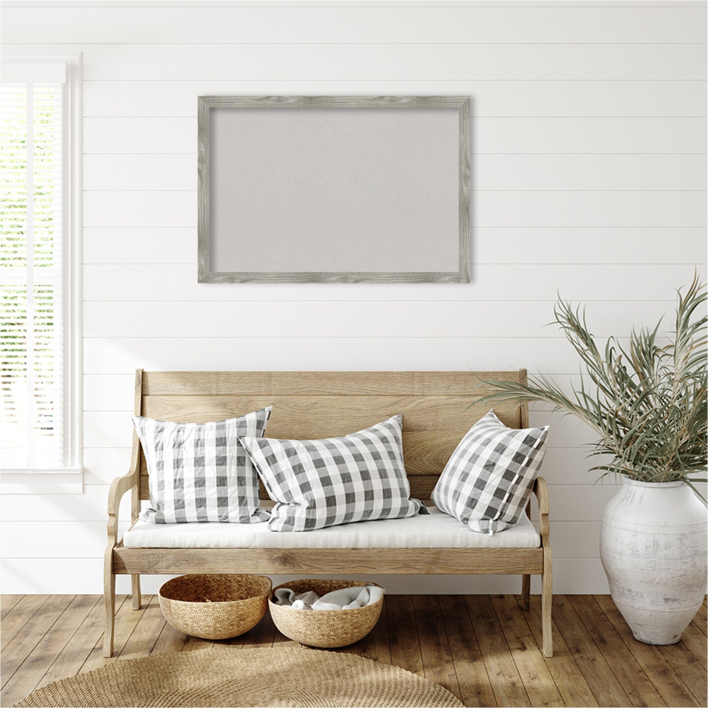 Dove Greywash Square Framed Corkboard, Grey Cork