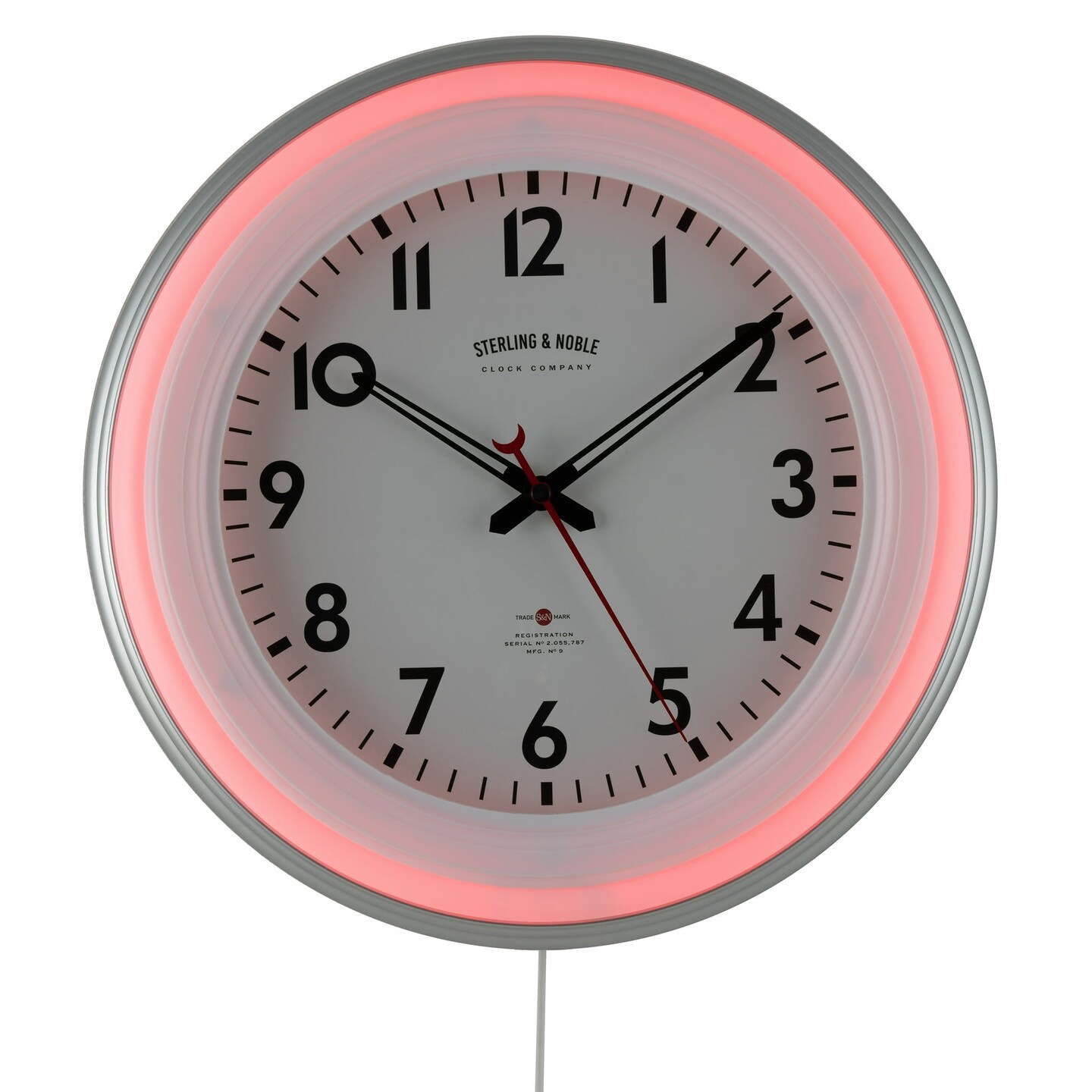 Sterling &#x26; Noble 11&#x22; Round Indoor Multi-Colored LED Wall Clock with Remote Control