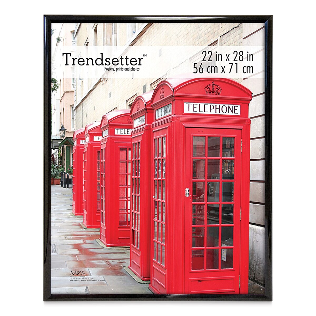 MCS Trendsetter Acrylic Poster Frame - 22&#x22; x 28&#x22; x 1/4&#x22;, Black