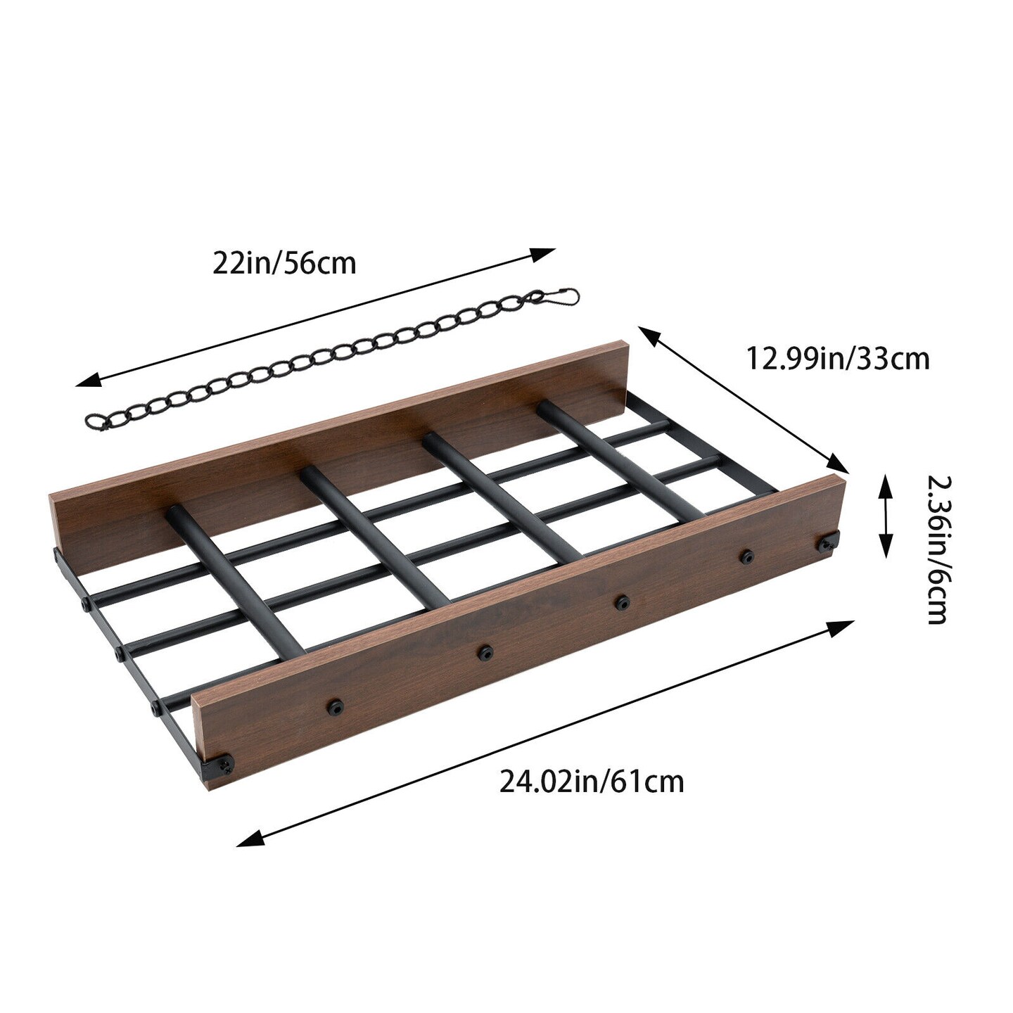 Kitcheniva Hanging Iron Pot Pan Hanger Rack Organizer