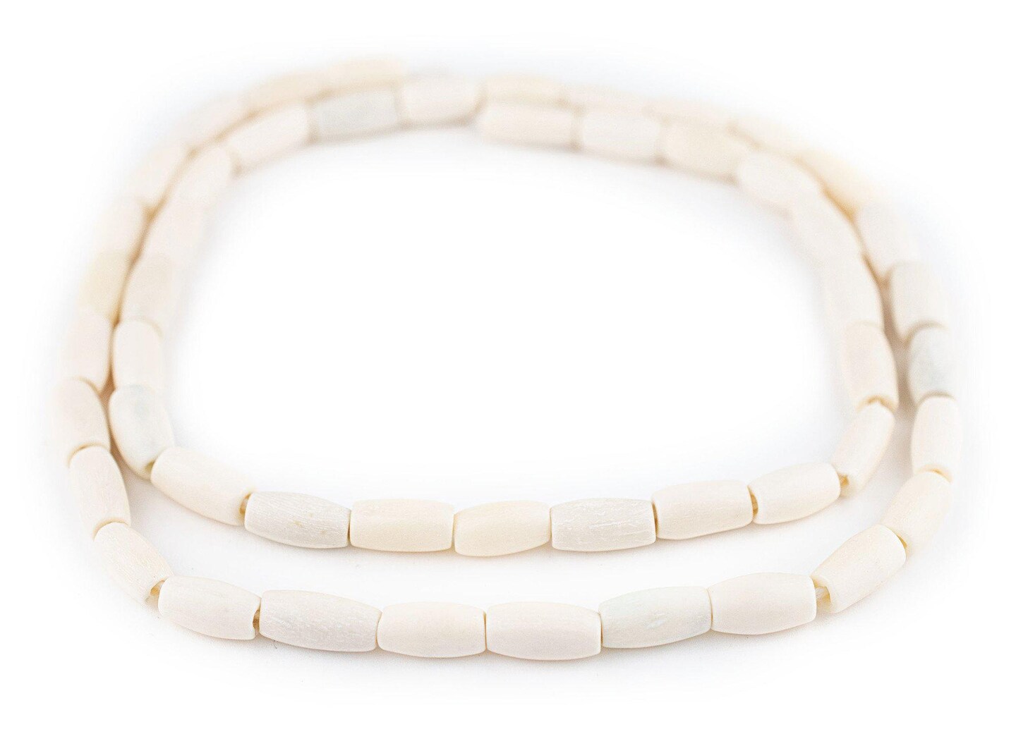 TheBeadChest White Bone Hair Pipe Beads (0.5 inch, 12mm)