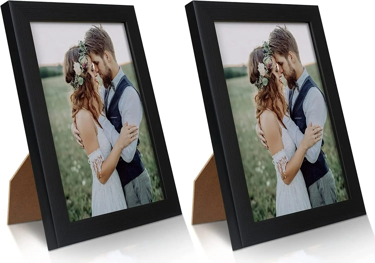 2 Pack 4x6 Picture Frame Black Picture Frame for Wall and Tabletop Display