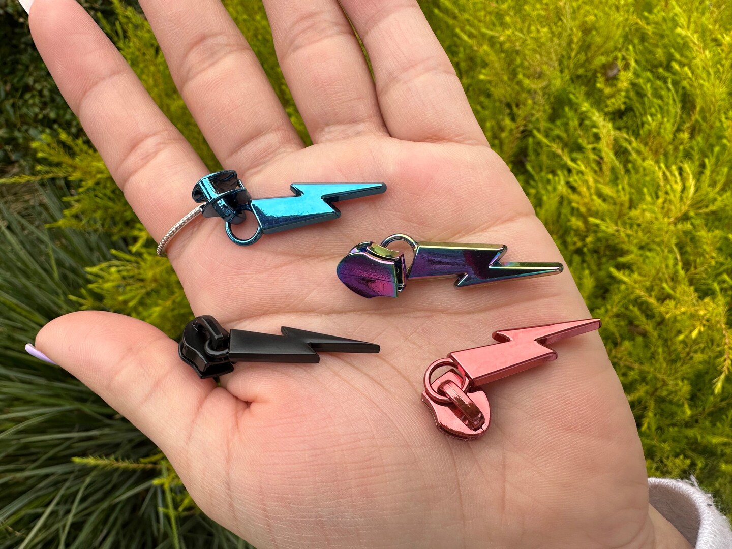lightning zipper pulls